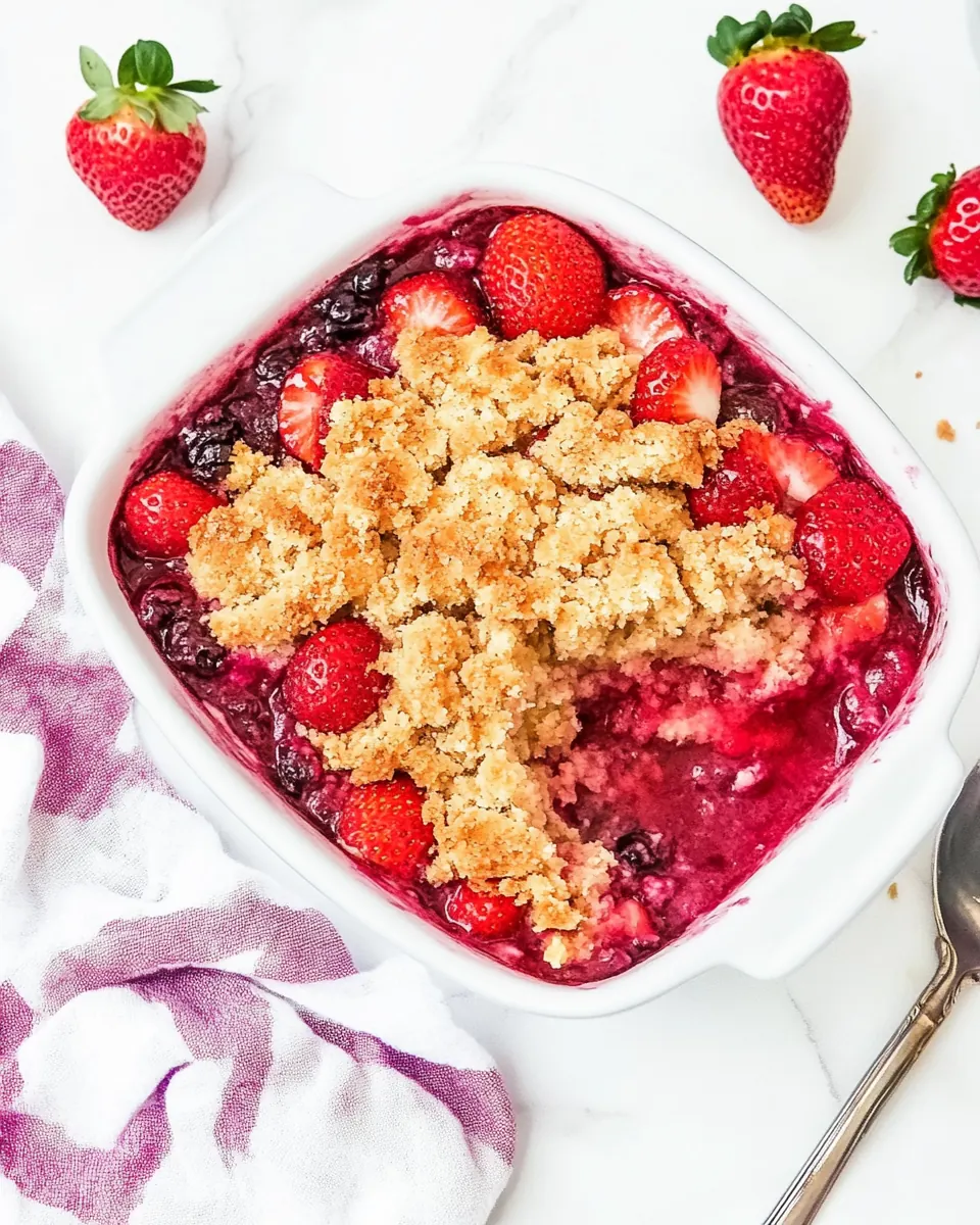 Strawberry Dump Cake
