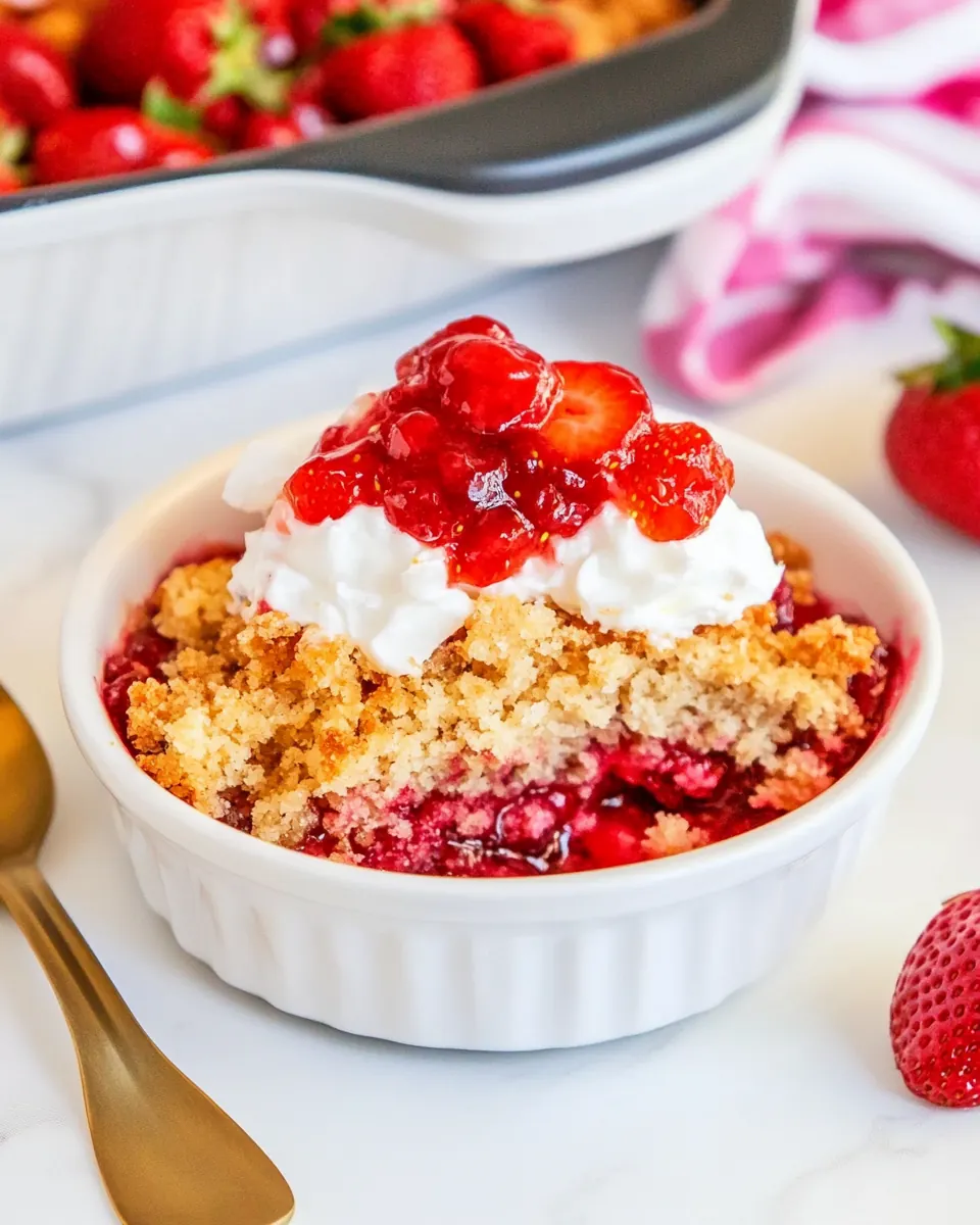 Strawberry Dump Cake