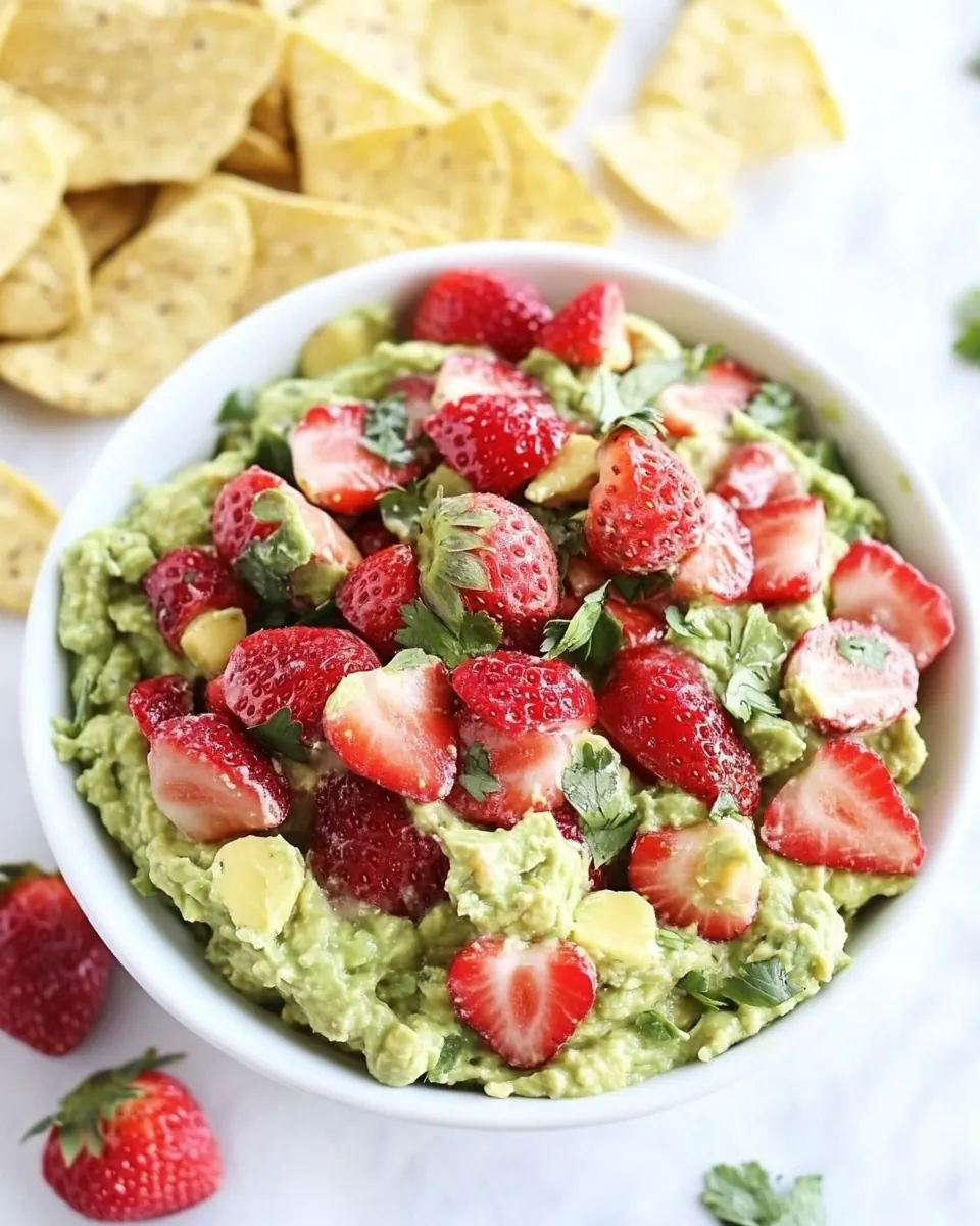 Strawberry Goat Cheese Guacamole