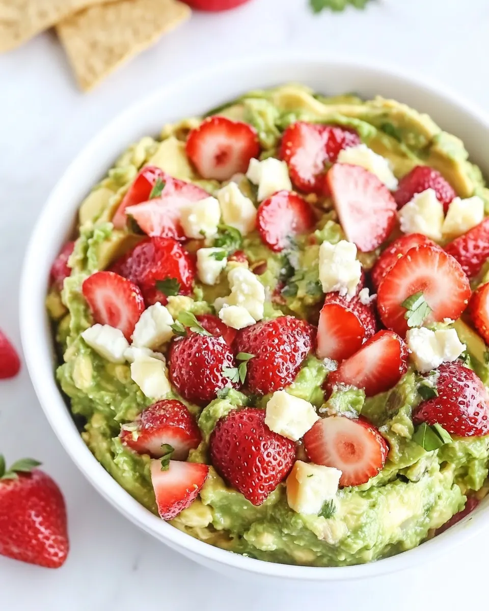 Strawberry Goat Cheese Guacamole