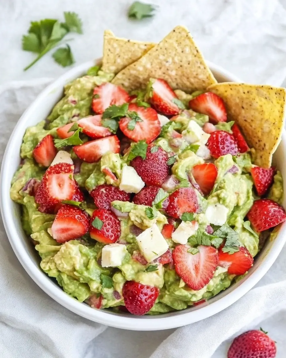 Strawberry Goat Cheese Guacamole