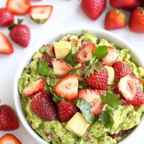 Strawberry Goat Cheese Guacamole