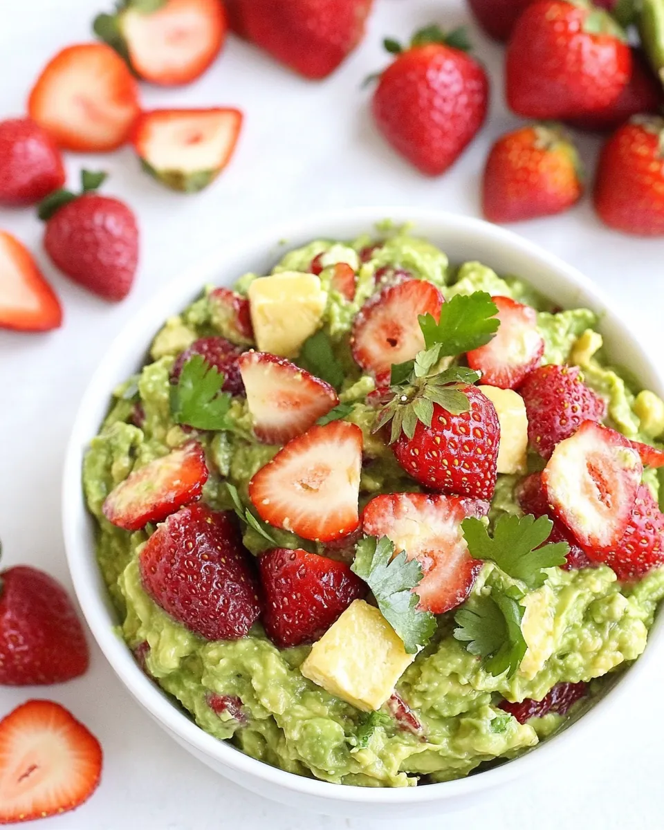 Strawberry Goat Cheese Guacamole