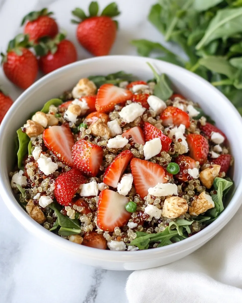 Strawberry Goat Cheese Quinoa Salad