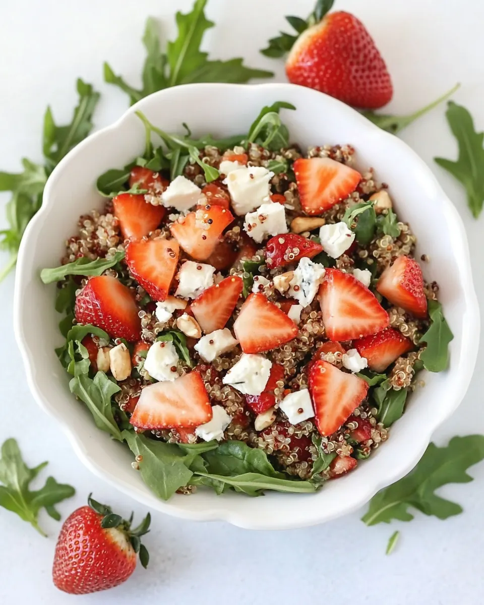 Strawberry Goat Cheese Quinoa Salad