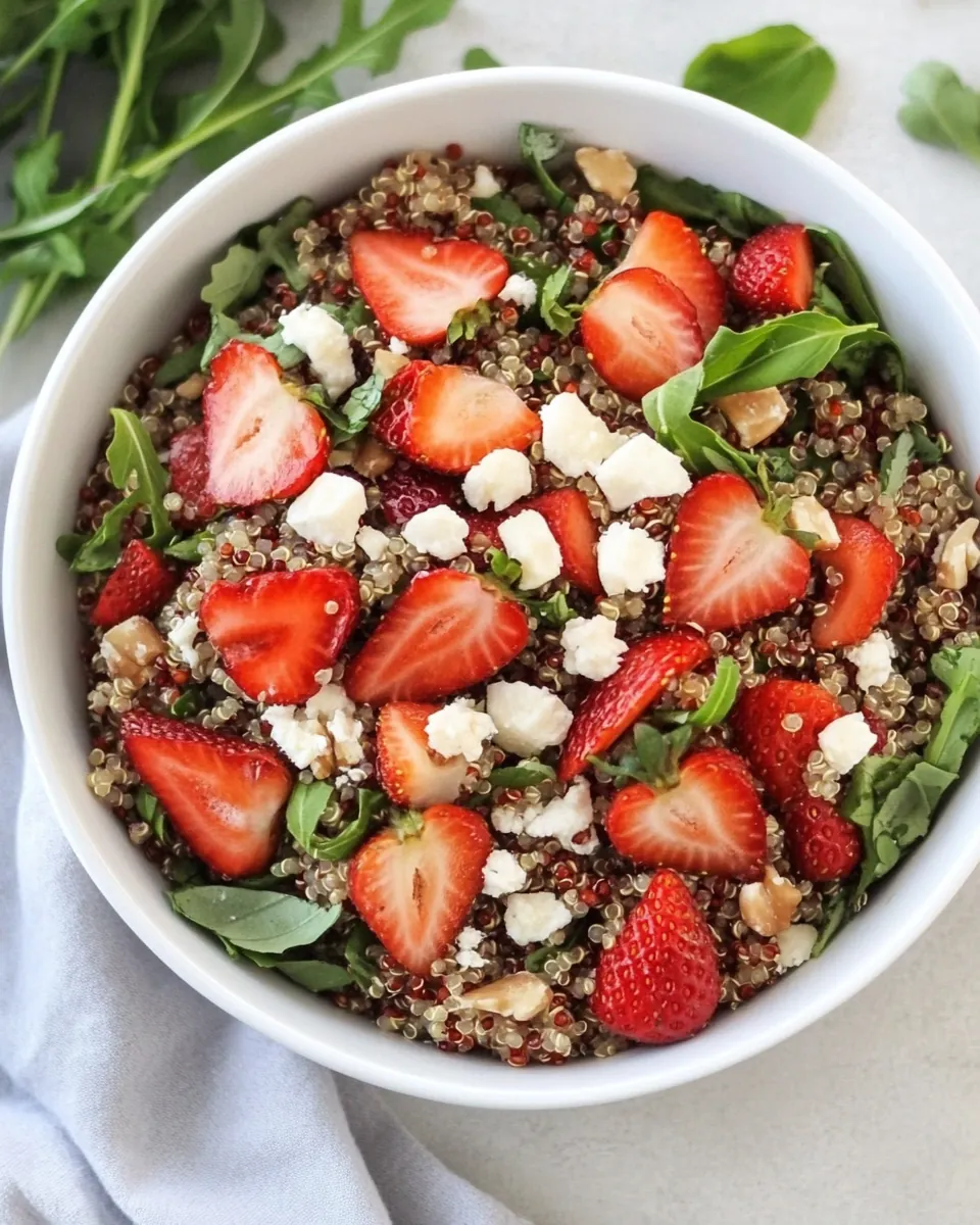 Strawberry Goat Cheese Quinoa Salad