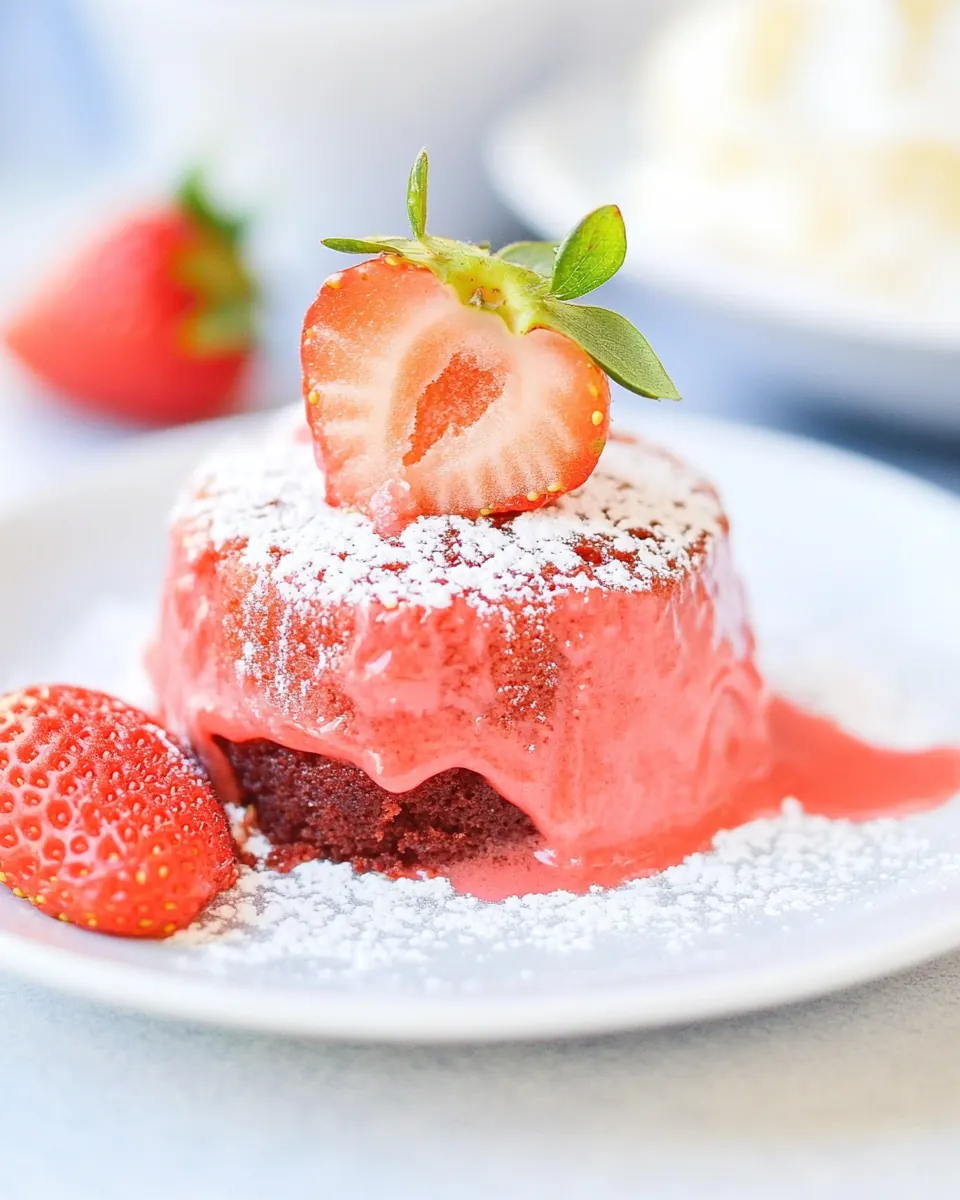 Strawberry Lava Cakes
