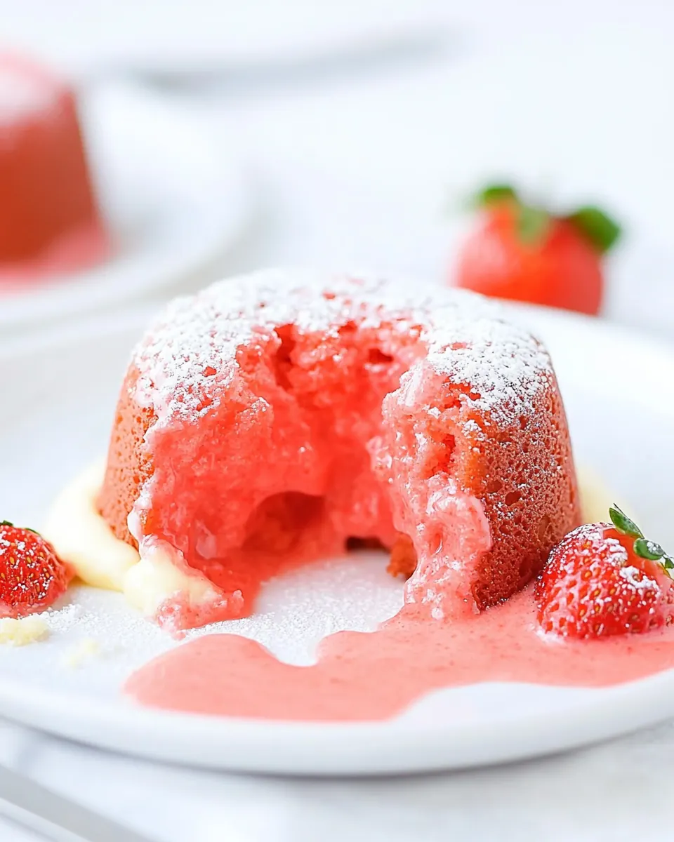 Strawberry Lava Cakes