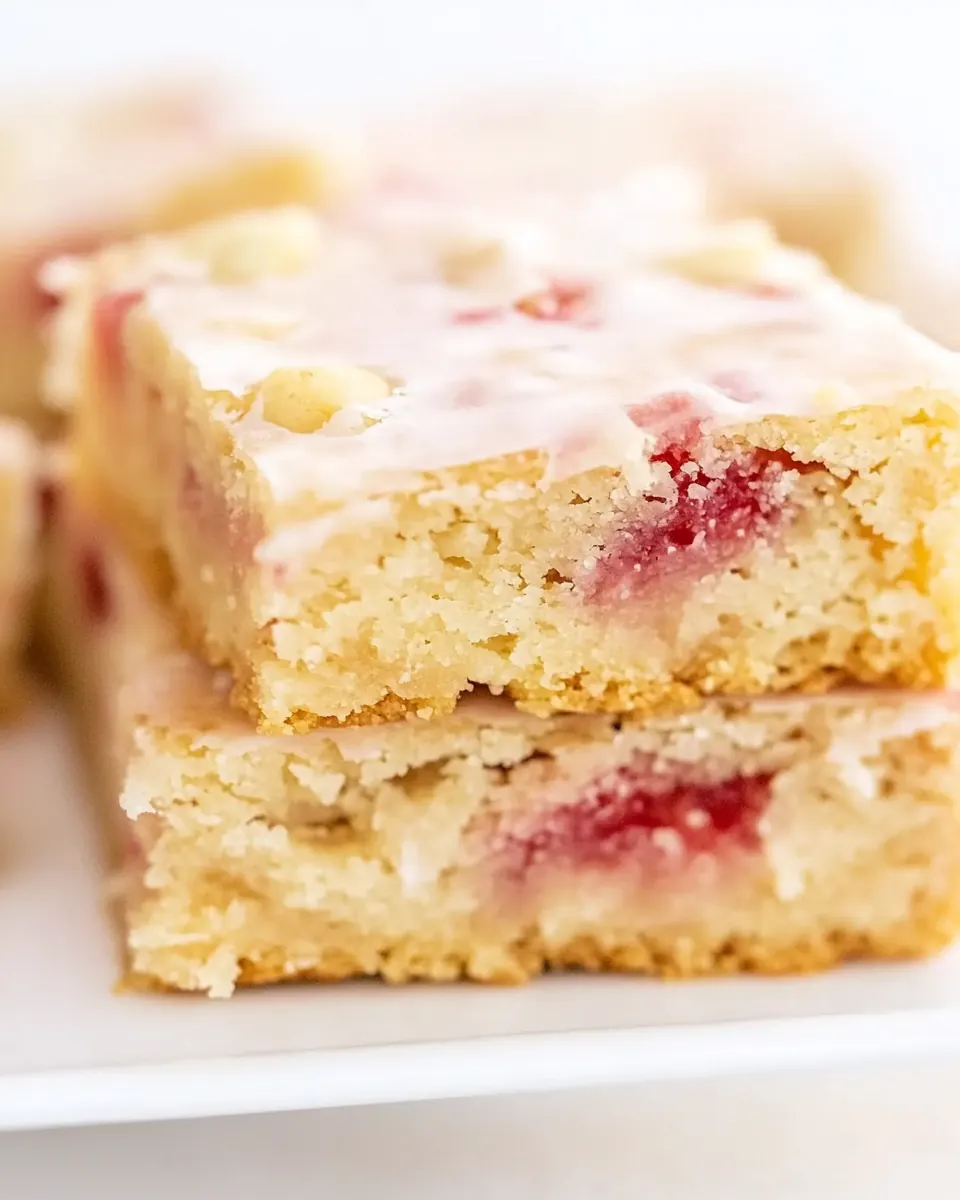 Strawberry Lemon Blondies