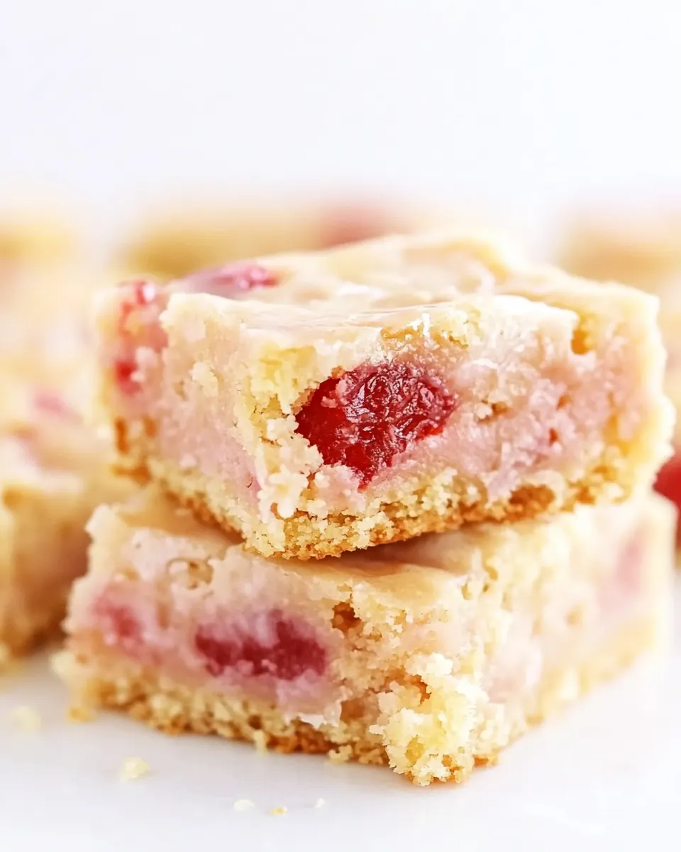 Strawberry Lemon Blondies