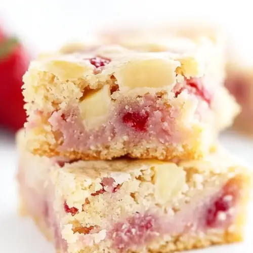 Strawberry Lemon Blondies