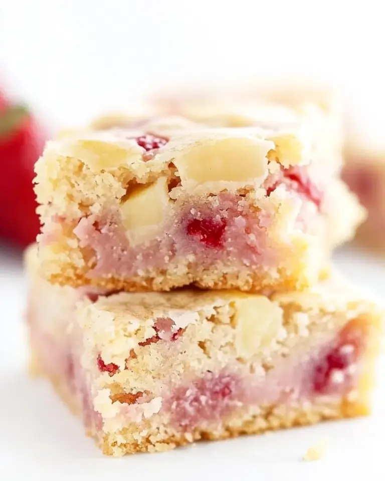 Strawberry Lemon Blondies