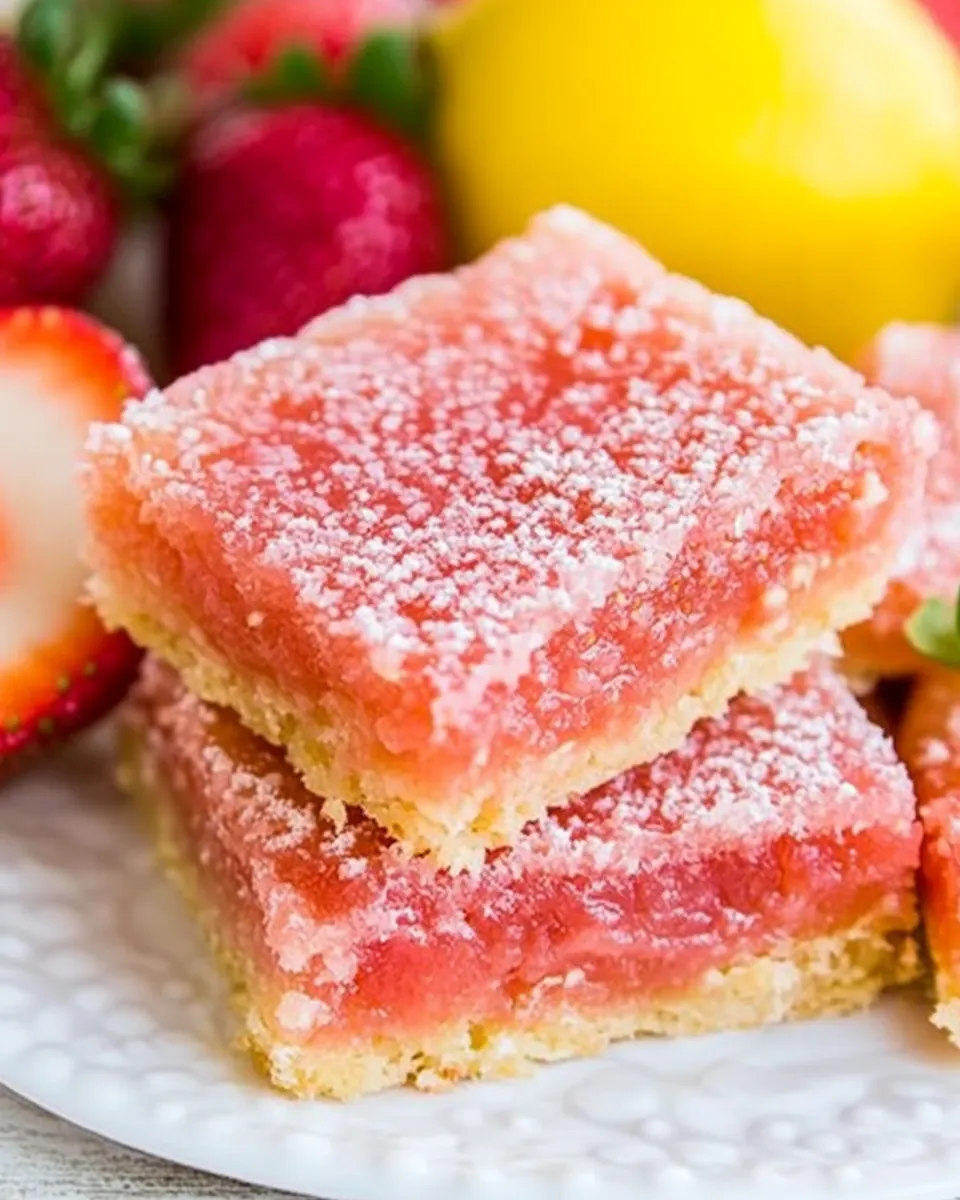 Strawberry Lemonade Bars