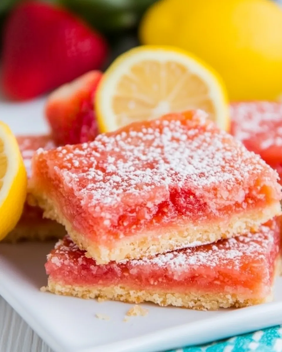 Strawberry Lemonade Bars