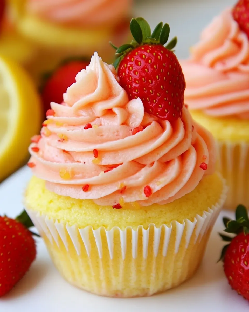 Strawberry Lemonade Cupcakes