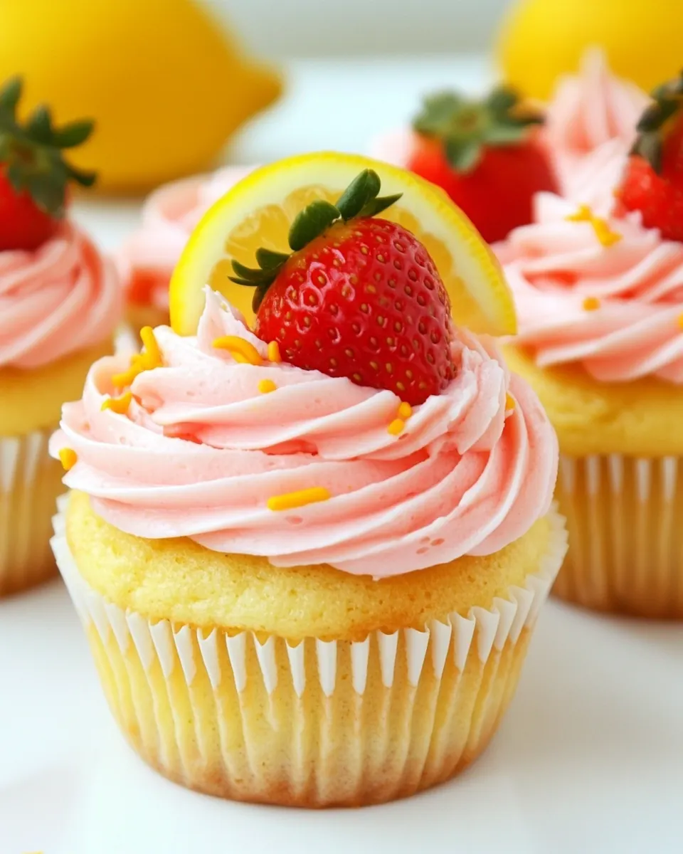 Strawberry Lemonade Cupcakes