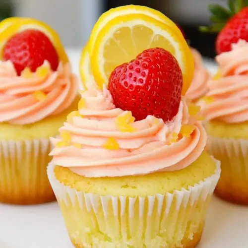 Strawberry Lemonade Cupcakes