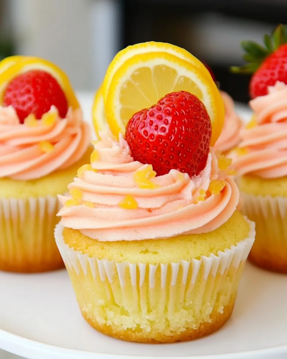 Strawberry Lemonade Cupcakes