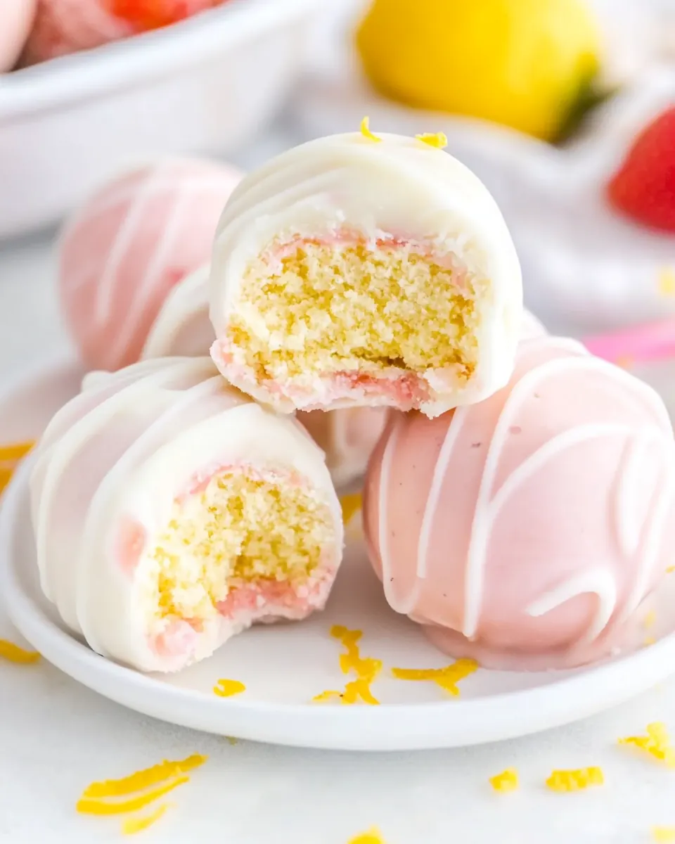 Strawberry Lemonade Truffles