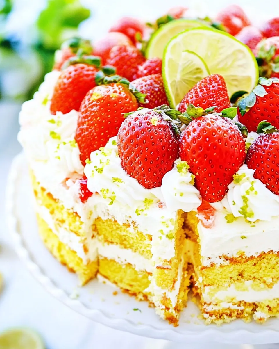 Strawberry Lime Cake