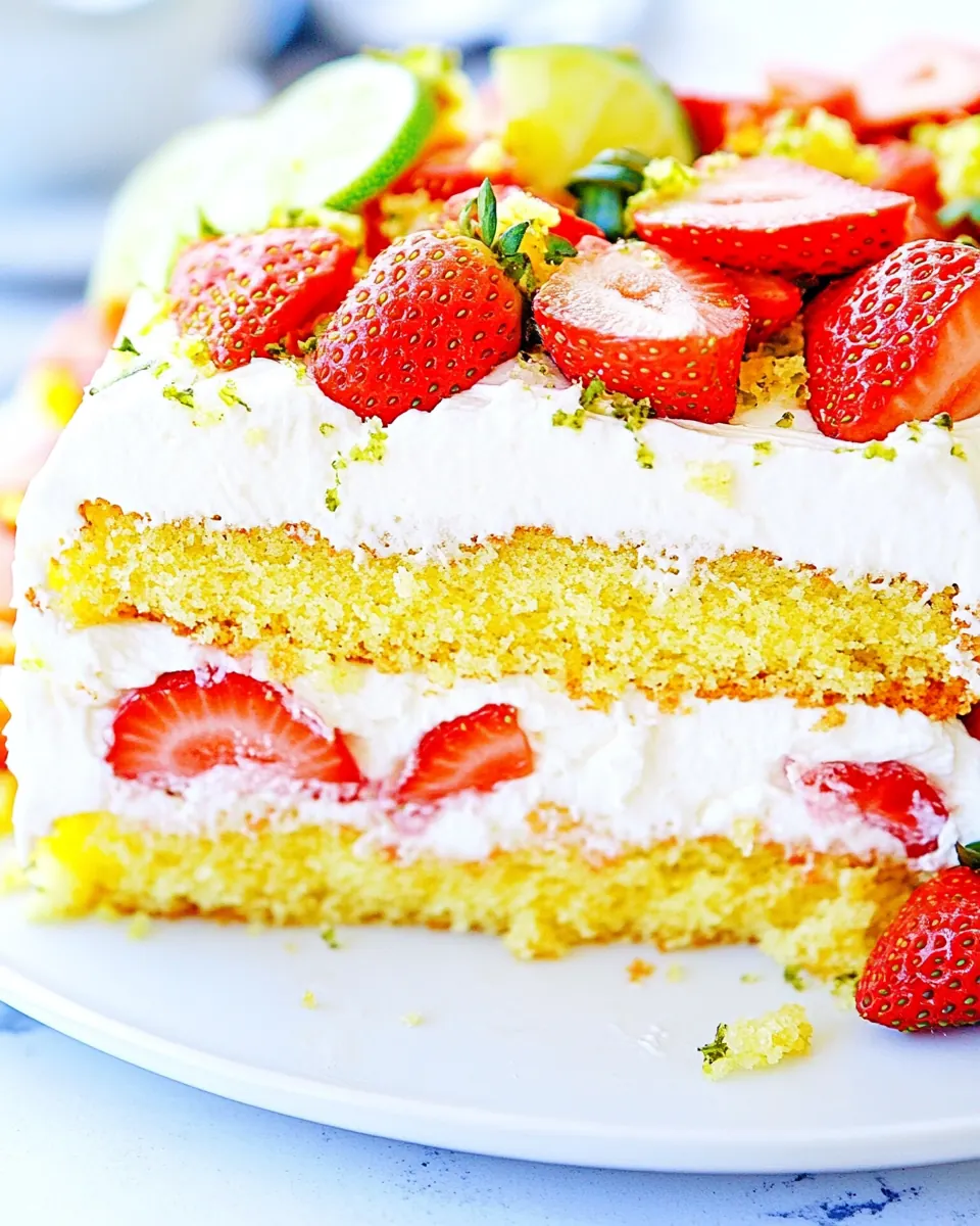 Strawberry Lime Cake