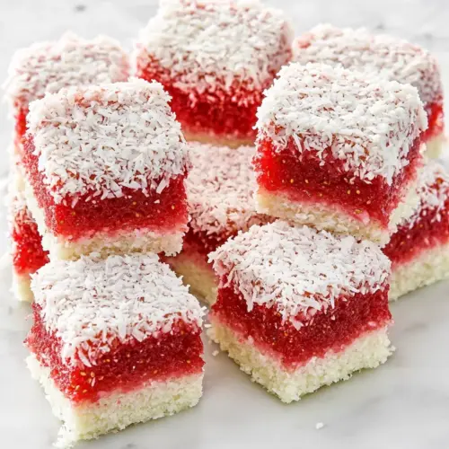 Strawberry Lime Coconut Lamingtons