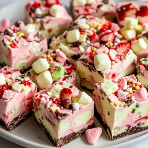 Strawberry Marshmallow Fudge