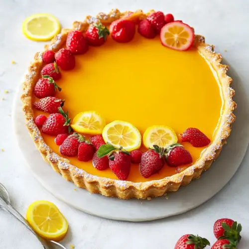 Strawberry Meyer Lemon Tart