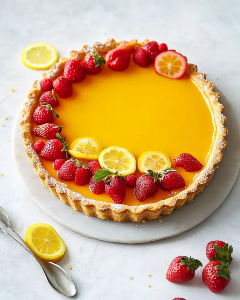 Strawberry Meyer Lemon Tart