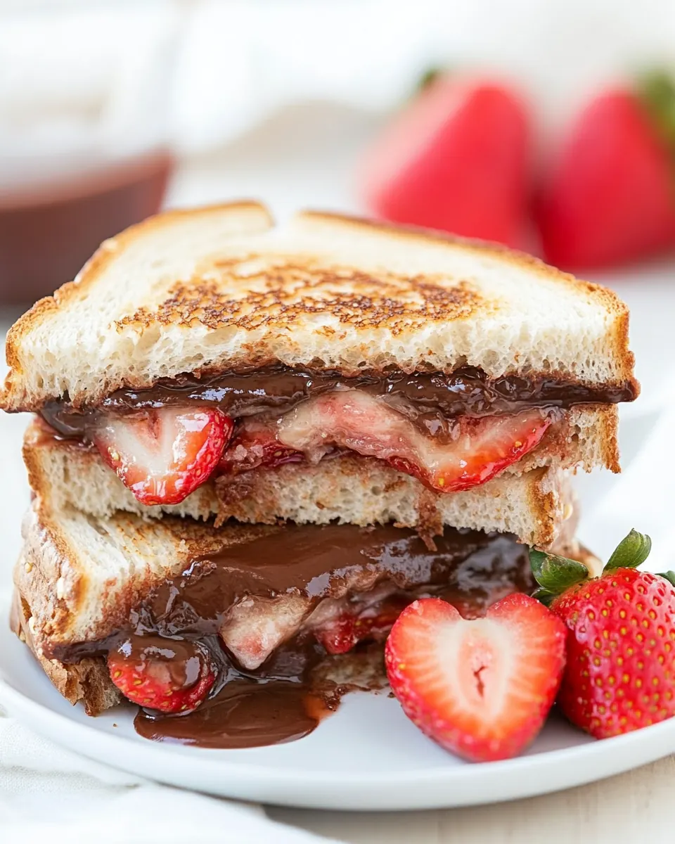 Strawberry Nutella Sandwich