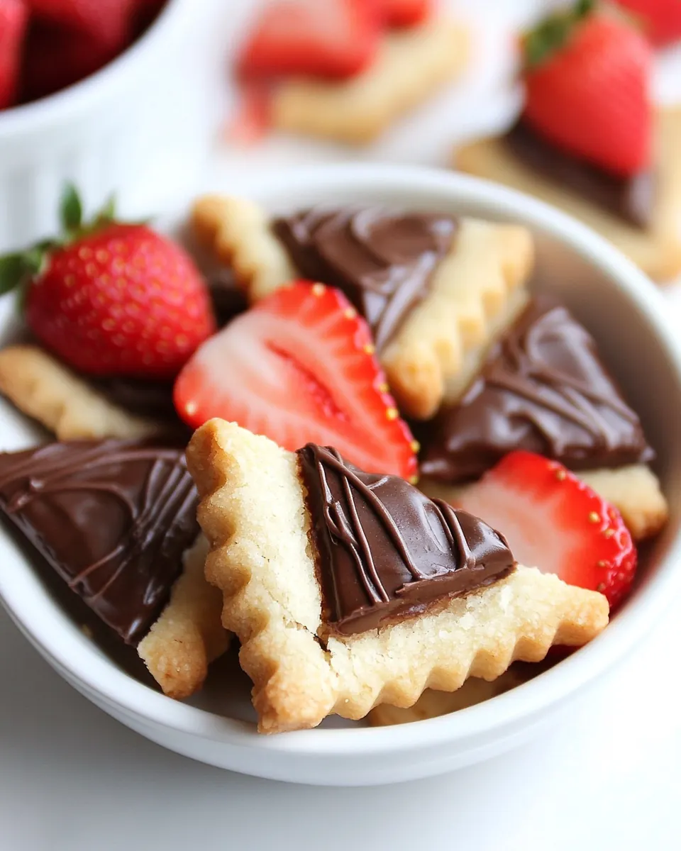 Strawberry Nutella Shortbread Bites
