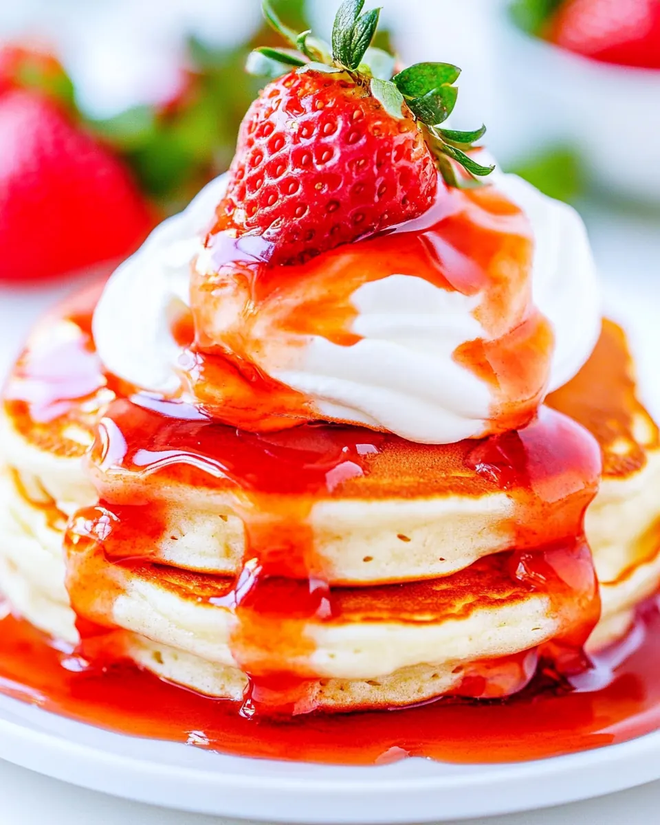 Strawberry Pancakes with Cheesecake Filling