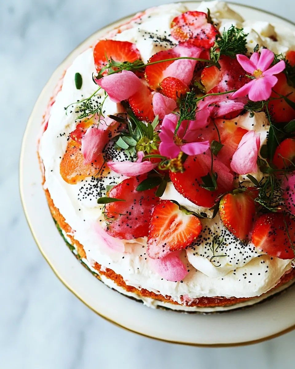 Strawberry Poppy Seed Cake