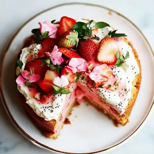 Strawberry Poppy Seed Cake