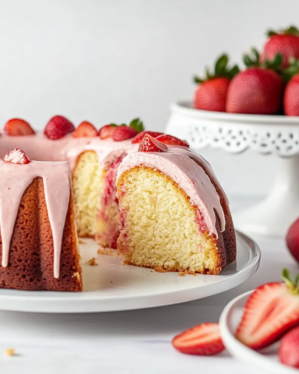 Strawberry Pound Cake
