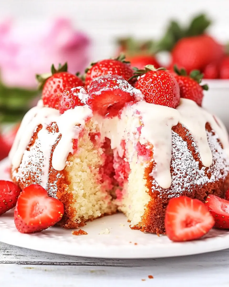 Strawberry Pound Cake