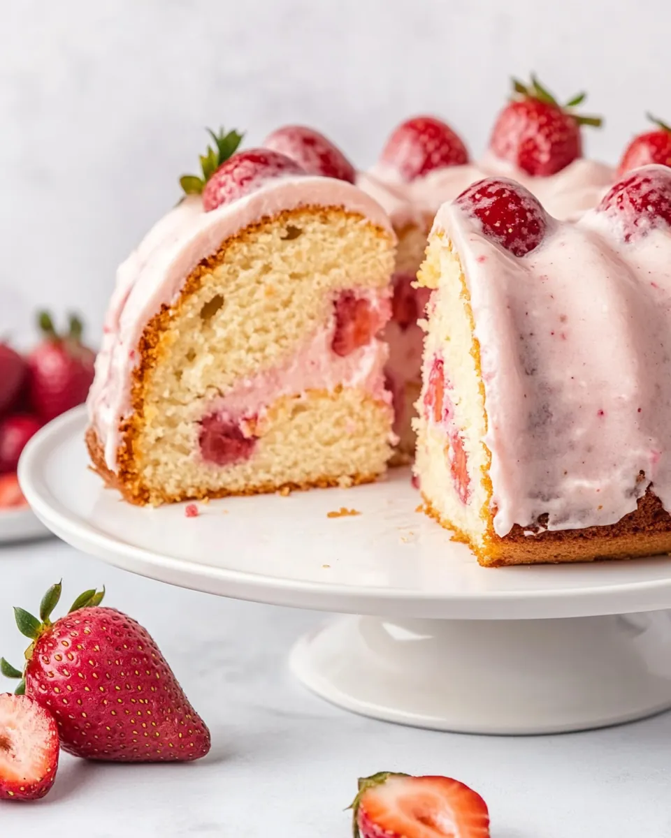 Strawberry Pound Cake