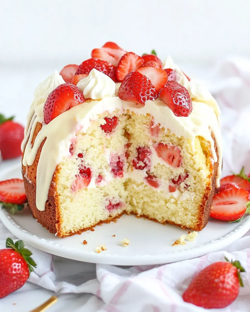 Strawberry Pound Cake