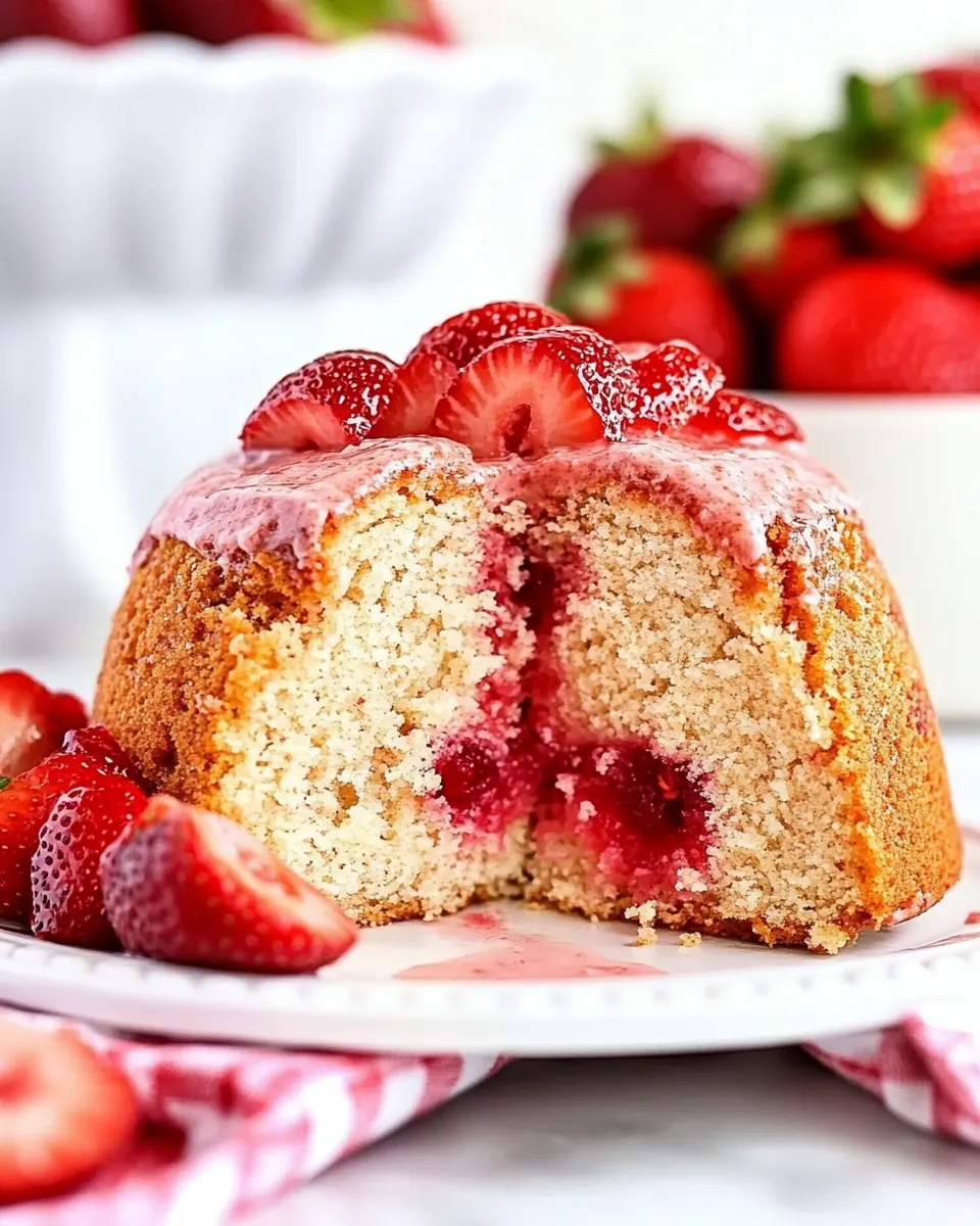 Strawberry Pound Cake