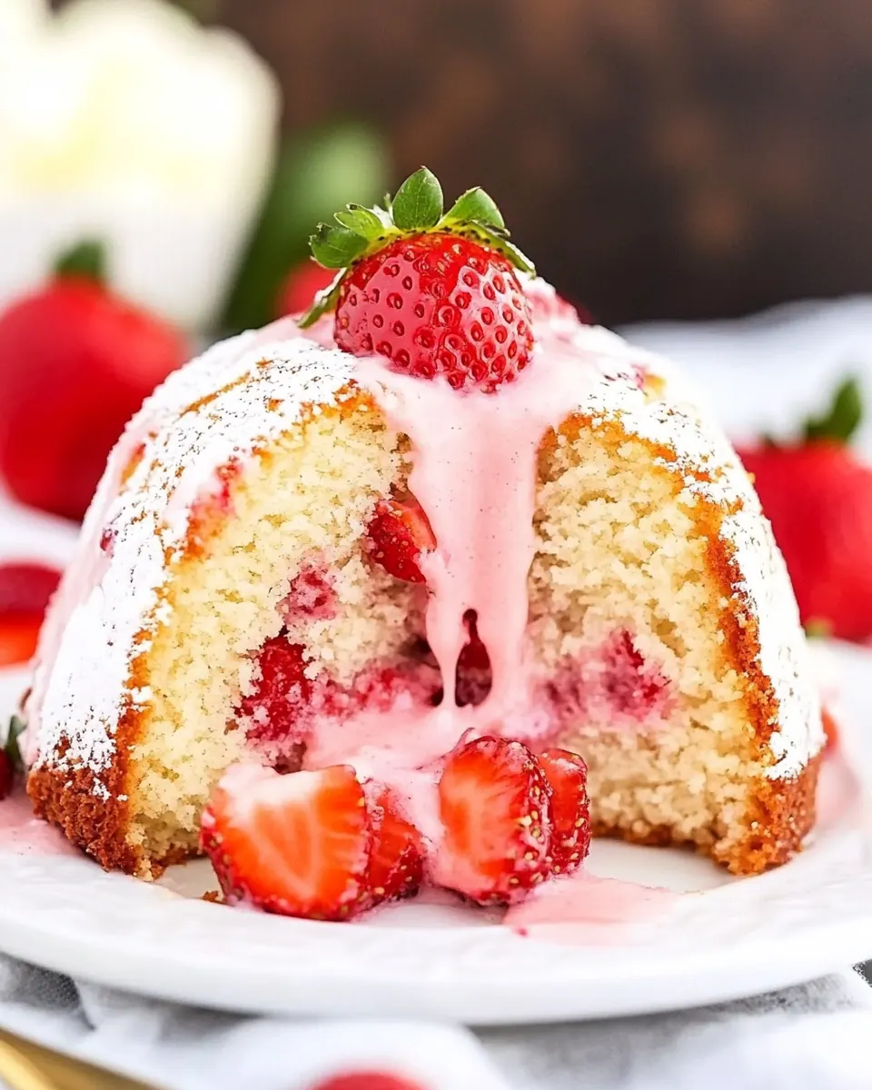 Strawberry Pound Cake
