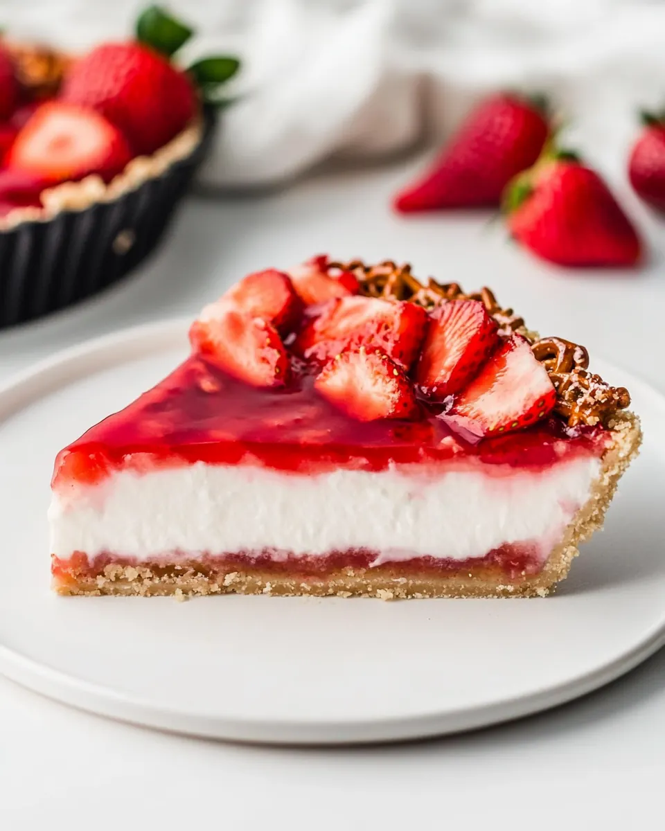 Strawberry Pretzel Pie