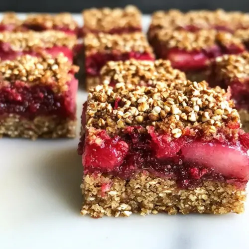 Strawberry Rhubarb Buckwheat Bars
