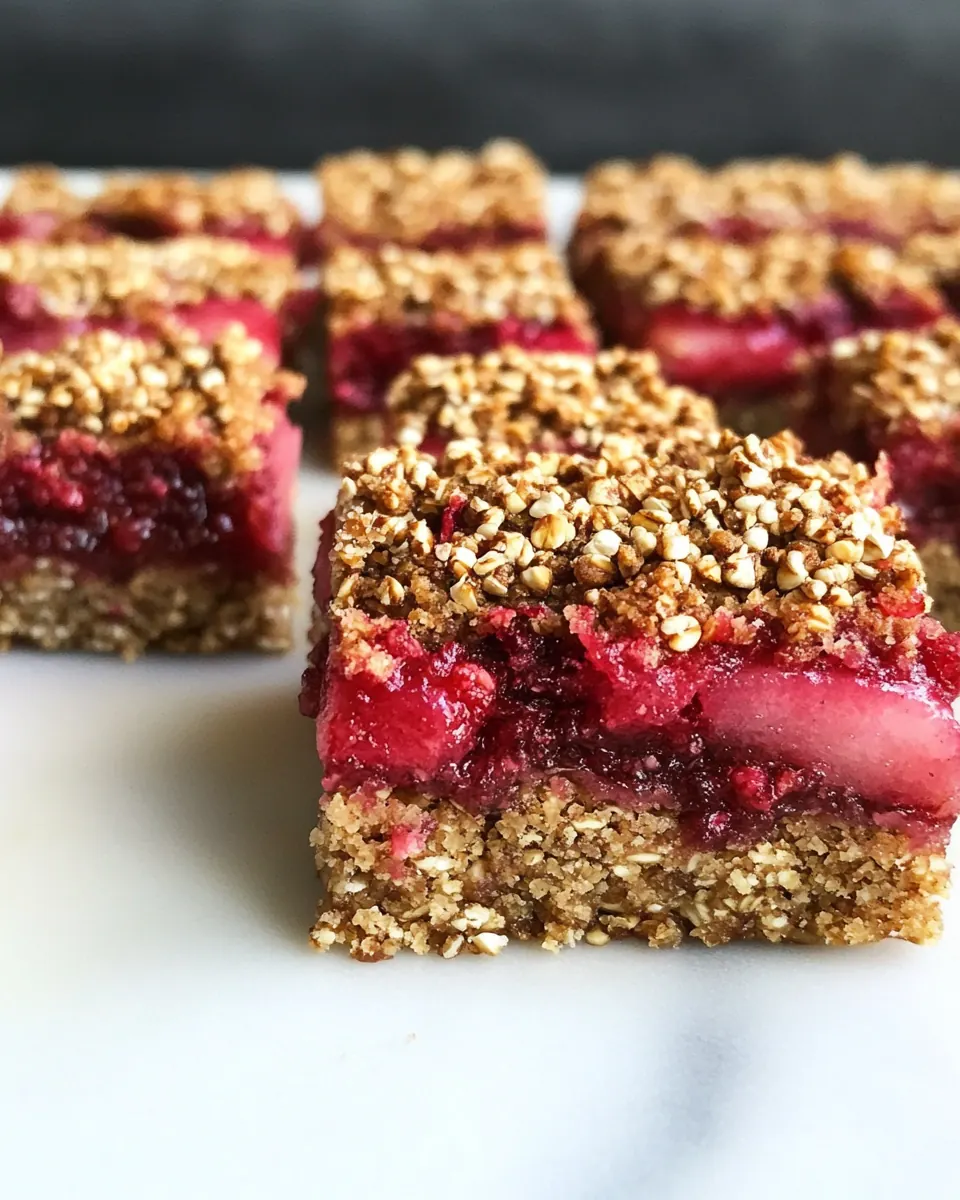 Strawberry Rhubarb Buckwheat Bars
