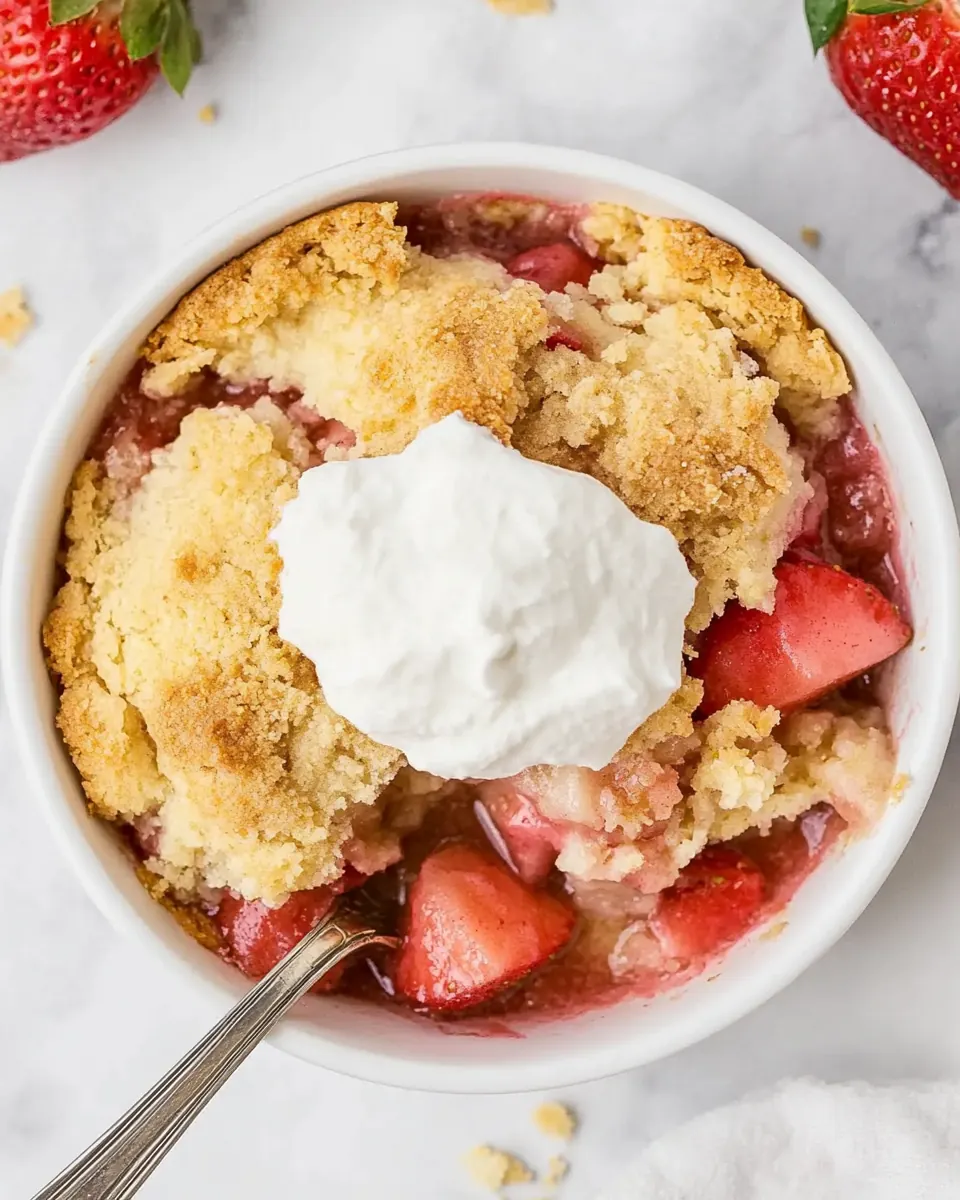 Strawberry Rhubarb Cobbler