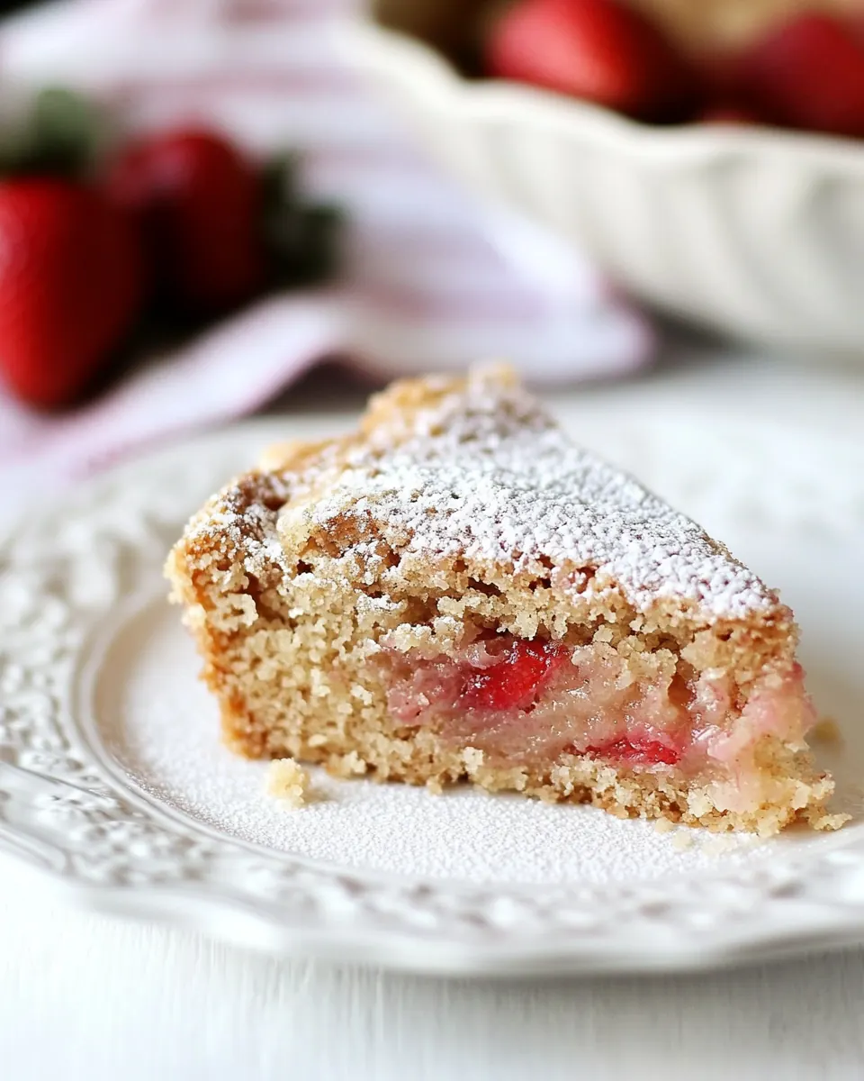 Strawberry Rhubarb Coffee Cake
