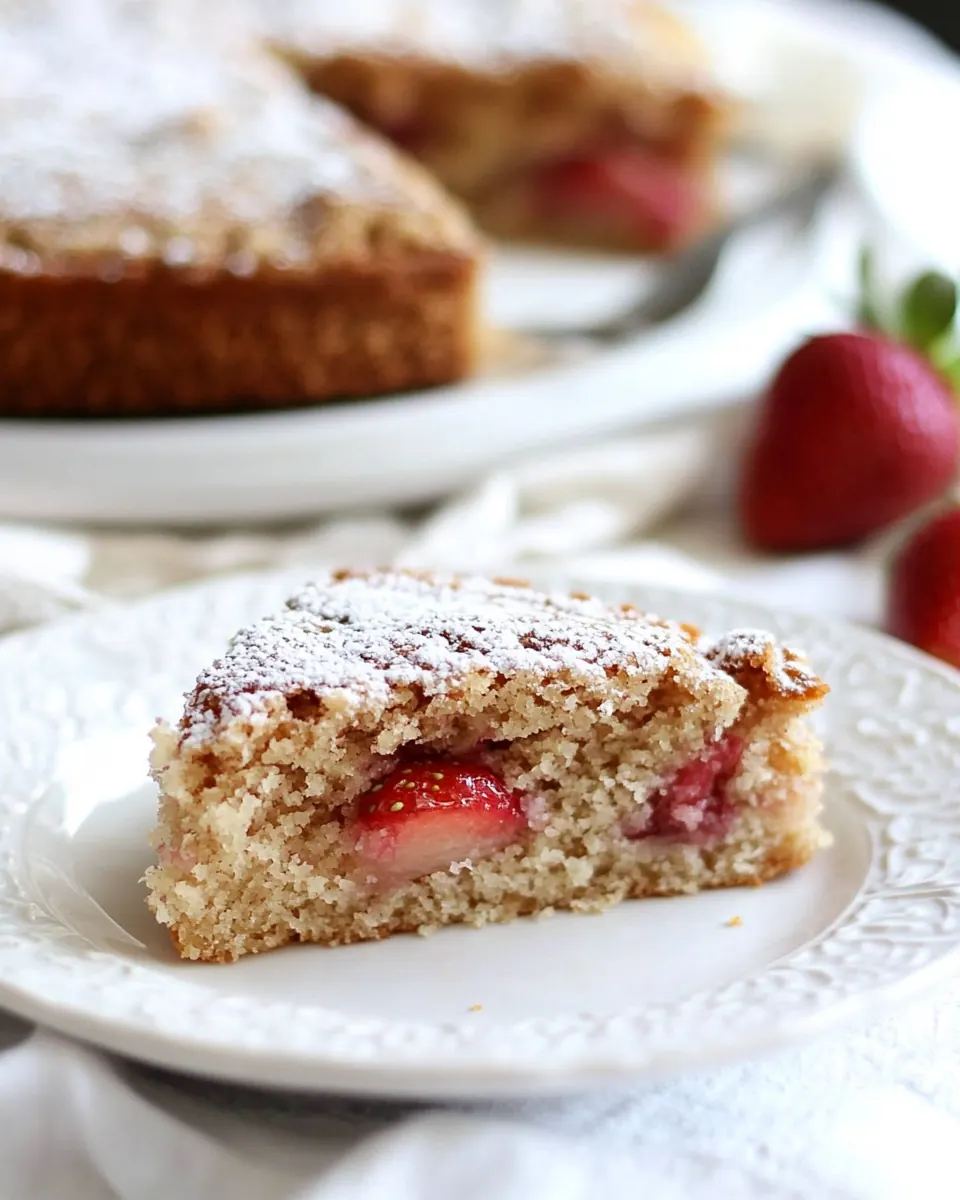 Strawberry Rhubarb Coffee Cake
