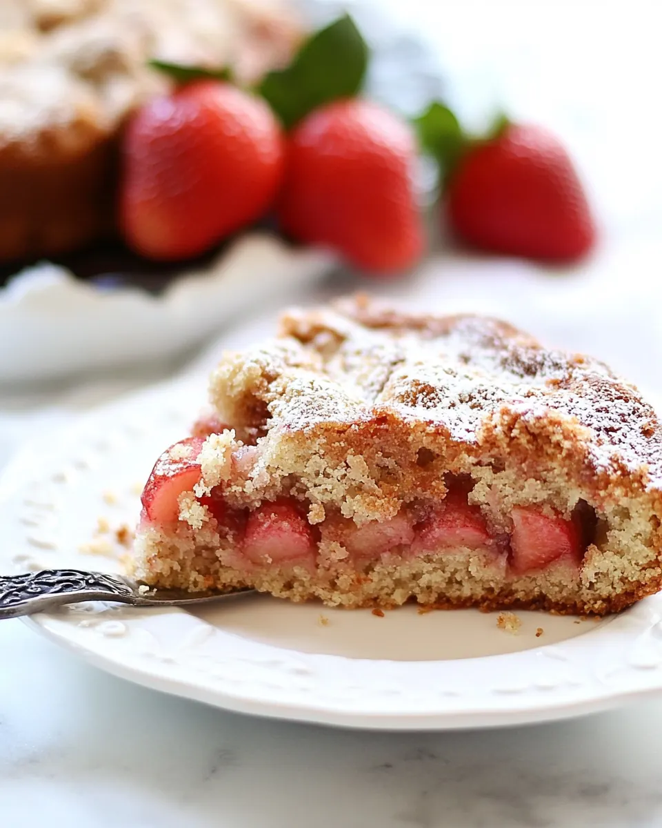 Strawberry Rhubarb Coffee Cake
