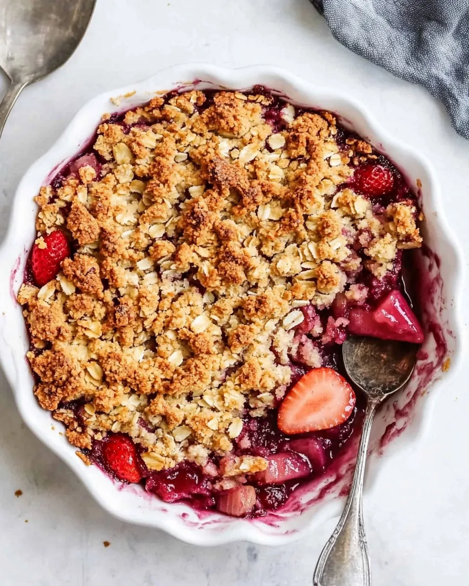 Strawberry Rhubarb Crisp