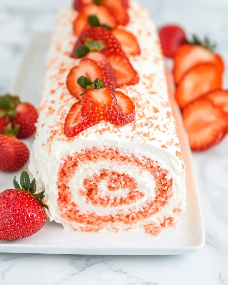 Strawberry Roll Cake