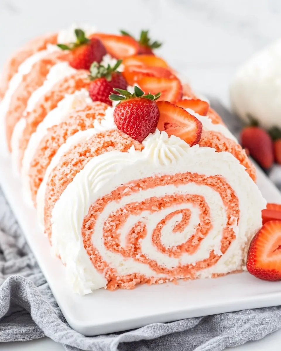 Strawberry Roll Cake